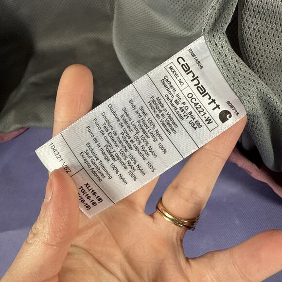 Carhartt Coat Women’s Rain Defender® Relaxed Fit Lightweight OC4221-W Sz XL - Picture 6 of 9